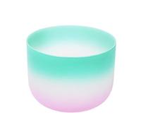 Crystal Singing Bowl Colorful Gradient Crystal Singing Bowl Meditation Sound Healing 6/7/8 Inch Bowls Quartz(8 inch)