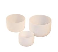 crystal singing bowl Crystal Quartz Bowl White Handmade Sound Healing Singing Yoga Meditation Massage Accessories for Meditation Sound Therapy Deep Resonance(11IN)