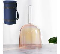 Crystal Singing Bowl, Crystal Singing Bowl 6.5 Inch D Note Navel Chakra 432Hz Quartz With Suede Mallet and Carrying Case (Optional)(With case)