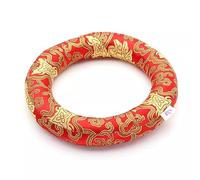Crystal Singing Bowl Cushion, Handmade Silk Brocade O-Ring Pad for Sound Bowl Chalice, Chakra Bowl, Tibetan Singing Bowl (Color : Red_10 Inch Bowl)