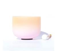 Crystal Singing Bowl D Note Frosted Quartz Crystal Tibetan Singing Bowl Buddha Music Bowl With Striker For Sound Healing Meditation Release Pressure Ornaments (Size : 10")