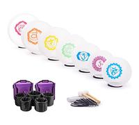 Crystal Singing Bowl, Frosted Chakra Quartz Crystal Singing Bowl 6-12 Inch Set, Sound Therapy, Stress Reduction, Room Decoration, Prayer,(432hz)