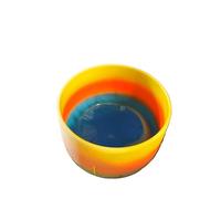 Crystal Singing Bowl， Quartz Crystal Singing Bowl 8 Inch Rainbow Note E 440hz 432hz For Sound Healing(440hz)