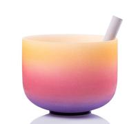 Crystal Singing Bowl - Rainbow Colour Series, 99.99% Natural Frosted Chakra Bowl Music Bowl, Ideal for Yoga Relax Meditation & Sound Healing (Size : 12 Inch C)