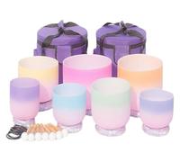 Crystal Singing Bowl, Set, 6-12 Inch 7 PCS, For Meditation Sound Healing Yoga, With Carrying Case, Rubber Mallet, Stick(440Hz)