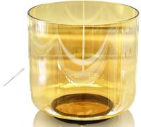 Crystal Singing Bowl Set, 6 Inch Alchemy Crystal Clear Singing Bowl, 432HZ For Sound Healing And Meditation, Prayer, Stress Reduction, For Beginners And Professionals(A Note)