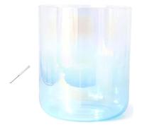 Crystal Singing Bowl Set, 7 Inch 432HZ Crystal Singing Bowl, For Sound Healing, Meditation, Prayer, Stress Reduction, With Striker & O-ring(Blue,D Note)