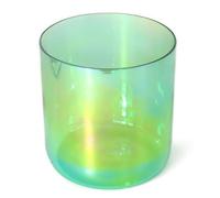 Crystal Singing Bowl Set, 7inch 440hz Alchemist Crystal Singing Bowl, With Free Acrylic Striker & O-ring, For Sound Healing, Therapy, Meditation, Improve Energy(Green,A Note)