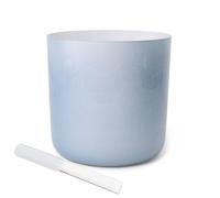 Crystal Singing Bowl Set for Yoga Meditation Sound Healing 7 Inch F Note Alchemy Chakra Bowl with Striker & O ring Blue Gradient Color 440HZ Frequency