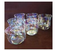 Crystal Singing Bowl, Set of 7 Clear Quartz with Heavy Duty Carrying Cases & Singing Bowl Mallet Suede Strikers