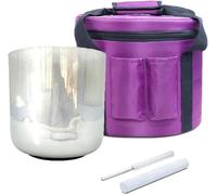 Crystal Singing Bowl, Silver Crystal Singing Bowl Multiple Sizes With Accessories For Sound Healing Meditation(440Hz,5.5inch A4)