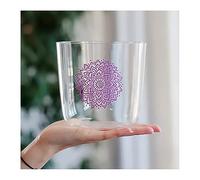 Crystal Singing Bowl Transparent Pattern Yoga Sound Therapy Stress Relief Music Bowl Meditation Instrument Singing Bowl