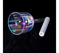 Crystal Singing Bowl With Handle Crystal Singing Handle Bowl With Mallet Light Quartz Crystal Singing Bowl With Handle For Sound Therapy Meditation (Color : Hand held, Size : 7" B KEY)