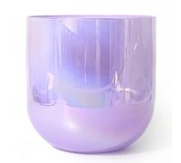Crystal singing bowl Yoga Meditation & Sound Healing, Quartz Chakra Bowl,Purple (7 Inch F Note 440Hz)