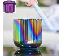 Crystal Singing Bowls, 432Hz Colored Alchemy Sound Bowl, Crystal Singing Bowl(G Note,With case)