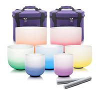 Crystal Singing Bowls, 6-12 Inch Set, For Yoga Meditation Zen, Balancing Body Chakra, Adjusting Emotional, Calming Healing Sounds(440hz)