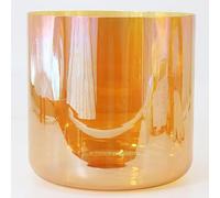Crystal Singing Bowls, Alchemy Crystal Clear Orange Singing Bowl, 6 Inch 432HZ Suitable Beginners And Professionals(A Note)