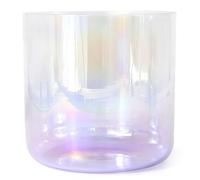 Crystal Singing Bowls, Natural Cosmic Light Singing Bowl, Alchemy Clear Quartz Crystal Sound Bowl, Purple(7 Inch E Note,440HZ)