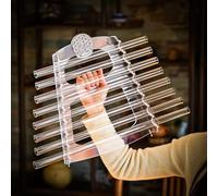 Crystal Singing Harp 432 Hz & 440 Hz, 8 Tubes Transparent, Includes Alumina Carry Case & 2 Mallets for Perfect Pitch Music Experience