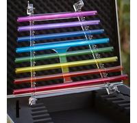 Crystal Singing Harp, 8-Pipe Hand Chakra Healing Instrument for Yoga Meditation, with Carrying Case & Mallets