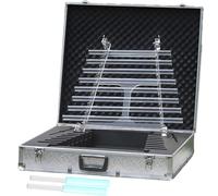 Crystal Singing Harp with 8 Transparent Tubes, Includes Alumina Carry Case for Sound Bath and Meditation, 2 Crystal Mallets A-432hz