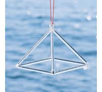 Crystal Singing Pyramid, 5-10in Pyramid Healing Musical Instrument with Crystal Singing Bowl Striker, Harmonious Clear Sound, Maintains Energy and Balances Body Chakras, for Pray, Meditation