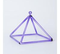 Crystal Singing Pyramid Blue Sound Healing, Sound Chakra, Gift for Yoga Meditation, with Free Acrylic Striker & Suitcase(12 Inch)