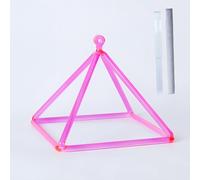 Crystal Singing Pyramid Clear Pink Quartz Crystal Singing Pyramid Healing Musical Instrument For Sound Healing Meditation Accessories,12 Inch