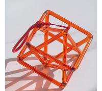 Crystal Singing Pyramid, For Healing Meditation, Perfect Chakra Healing Musical Instrument, Balancing Body, Adjusting Emotional (Color : Orange, Size : 7 Inch)