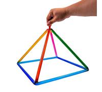 Crystal Singing Pyramid Merkaba - Handmade Natural Quartz Percussion Instruments with Carrying Case & Striker, Ideal for Yoga Meditation & Sound Healing (Color : Colorful_8Inch)