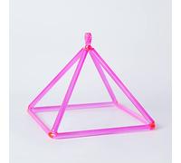 Crystal Singing Pyramid Pink Sound Healing, Sound Chakra, Gift for Yoga Meditation, with Free Acrylic Striker & Suitcase(6 Inch)