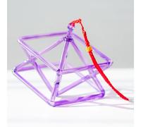 Crystal Singing Pyramid, Quartz Healing Hand Percussion Musical Instrument, Sound Therapy Instrument for Meditation, Purple (9 inch)