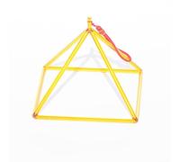 Crystal Singing Pyramid Yellow Sound Healing, Sound Chakra, Gift for Yoga Meditation, with Free Acrylic Striker & Suitcase(11 Inch)