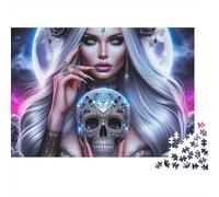 Crystal Skull 1000 Pieces Jigsaw Puzzles For Adults Family Challenge Toys Stress Relieving Entertainment Cultivate The Spirit of Teamwork for Family Decorations 500pcs (52x38cm)