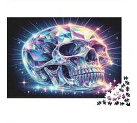Crystal Skull Art Jigsaws 1000 Pieces for Adults with Unique Shapes Centenary Jigsaws As A Perfect Office Break Puzzle for Workplace Leisure 52x38cm/1000pcs