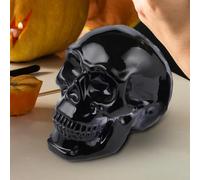 Crystal Skull Head Halloween Skull Ornaments Skull Statue Crystal Multicolor Skull Figurines Halloween Day Of The Dead Decor For Skull Lover Men Witchy Statue