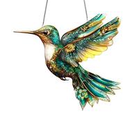 Crystal Sky Bluebird Stained Art Ornament,2D Acrylic Birds Sun Window Hanging,Stained Glass Decorations,for Windows Indoor Gardens Home Garden Modern Wall Hanging(Color G)