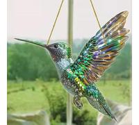 Crystal Sky Bluebird Stained Art Ornament,2D Acrylic Birds Sun Window Hanging,Stained Glass Decorations,for Windows Indoor Gardens Home Garden Modern Wall Hanging(Color C)