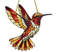 Crystal Sky Bluebird Stained Art Ornament,2D Acrylic Birds Sun Window Hanging,Stained Glass Decorations,for Windows Indoor Gardens Home Garden Modern Wall Hanging(Color F)