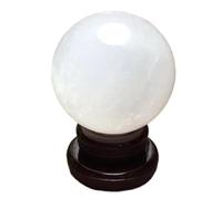 Crystal Sphere Rough White Ball Glass Office Lucky Feng Shui dedication polishing Gift Ornaments Fortune, ball-16cm