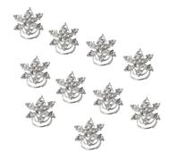 Crystal Spiral Hair Clips 10pcs White for Women and Ladies