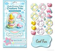 Crystal Stacked 3D Stackable Stickers, DIY Cute Mini Scenes for Stress Relief, Puffy Cartoon Resin Decorative Stickers Kit for Desktop Ornaments, Reusable Tiny Sticker for Craft and Gift