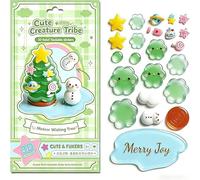 Crystal Stacked 3D Stackable Stickers, DIY Cute Mini Scenes for Stress Relief, Puffy Cartoon Resin Decorative Stickers Kit for Desktop Ornaments, Reusable Tiny Sticker for Craft and Gift