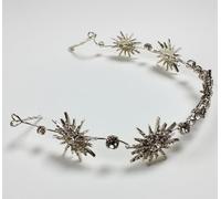 Crystal Star Hair Vine, gold-Tone Wedding Headpiece with Rhinestones, bridal hairband, Celestial headband