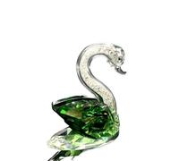 Crystal statue， Crystal Gifts,Glass Figurines,1 Pc 6 Colors Cute Swan Collection Diamond Animal Paperweight Table Craft Home Decor pink (Color : Blu)(Green)
