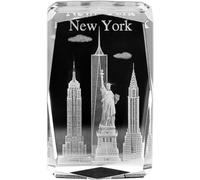 Crystal Statue Engraving New York Architecture Statue Crystal Crafts Ornament Paperweight Charm Figurines Gift Decor