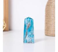 Crystal Stone Blue Apatite Magic Point Column Home Decoration DIY Gift Ornaments
