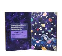 Crystal Stone Countdown Calendar - 24 Days Vacation Calendar Party Stone - Festive Crystal Collection Rock for Men Event Women Boys Christmas Collectors Teen Party Girls Halloween