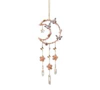 Crystal Stone Dream Catcher Wind Chime Prism Suncatcher Rainbow Maker Home Decorations Bedroom Decor For Outdoor Garden Home Decor(Pink)