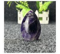 Crystal Stone Natural Amethyst Crystal Tower Free-Form Torch crystal stone holder necklace(115g 70mm)